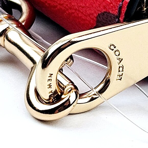 COACH Long Zip Around Wallet Leopard Print Poppy Red - Picture 7 of 9